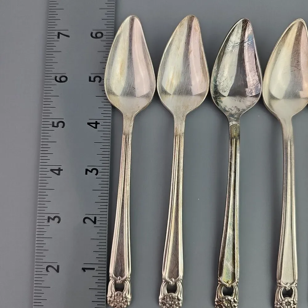 6  Vintage 1847 Rogers Bros IS Silverware Eternally Yours Flatware 6 inch Spoon